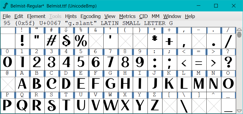 font-view-how-to-create-contextual-lookup-table-in-fontforge