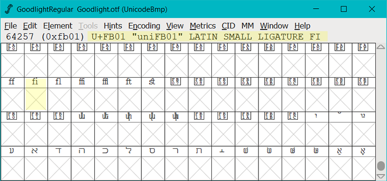 active-cell-settings-fontforge-user-interface