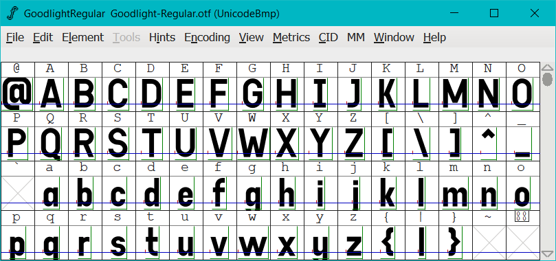 font-view-how-to-change-display-settings-using-fontforge