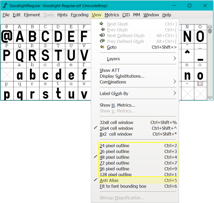 fontforge link fontforge link