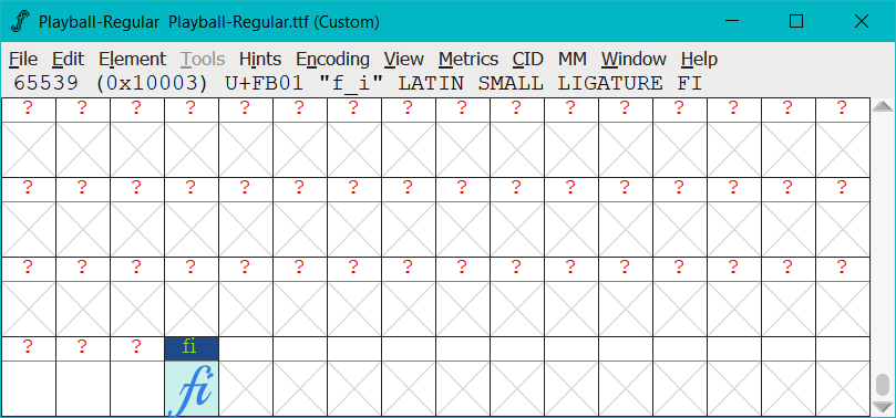 populated-cell-for-ligature-substitution-lookup-table-fontforge
