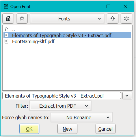 open-fontforge-select-file-extract-font-from-pdf